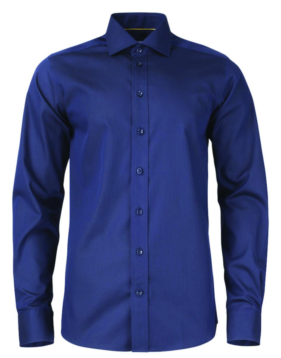 Skjorte J.H&F Yellow Bow 50 Regular lang erm - Skjorte J.H&F Yellow Bow 50 regular marine str 2XL