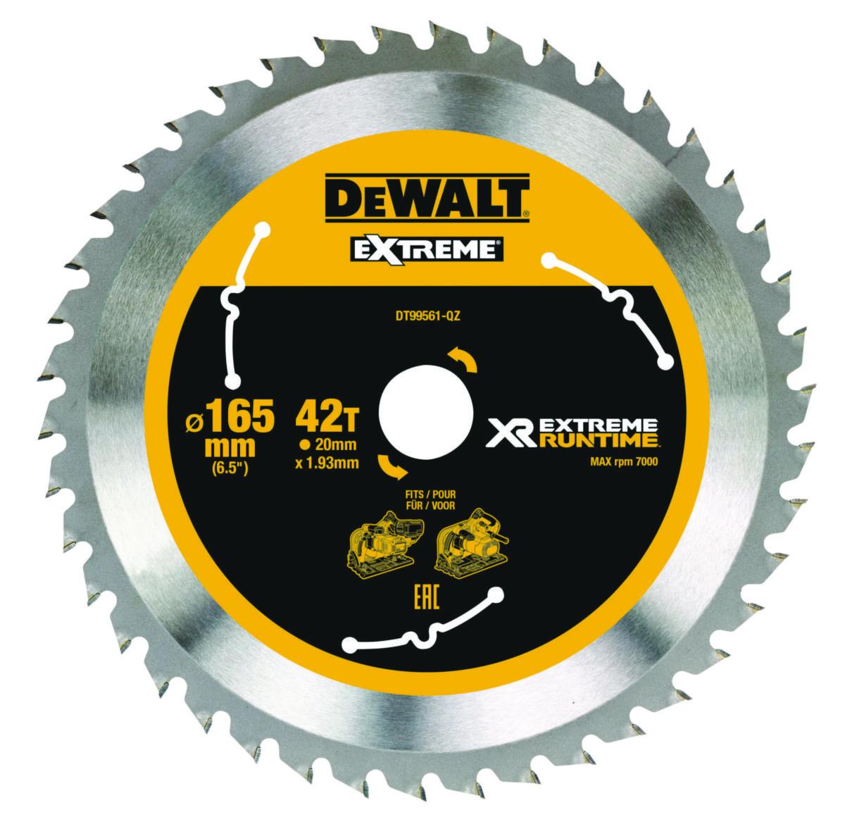Sirkelsagblad Dewalt - Sirkelsagblad DT99561 XR DeWalt Ø165X20mm 42T