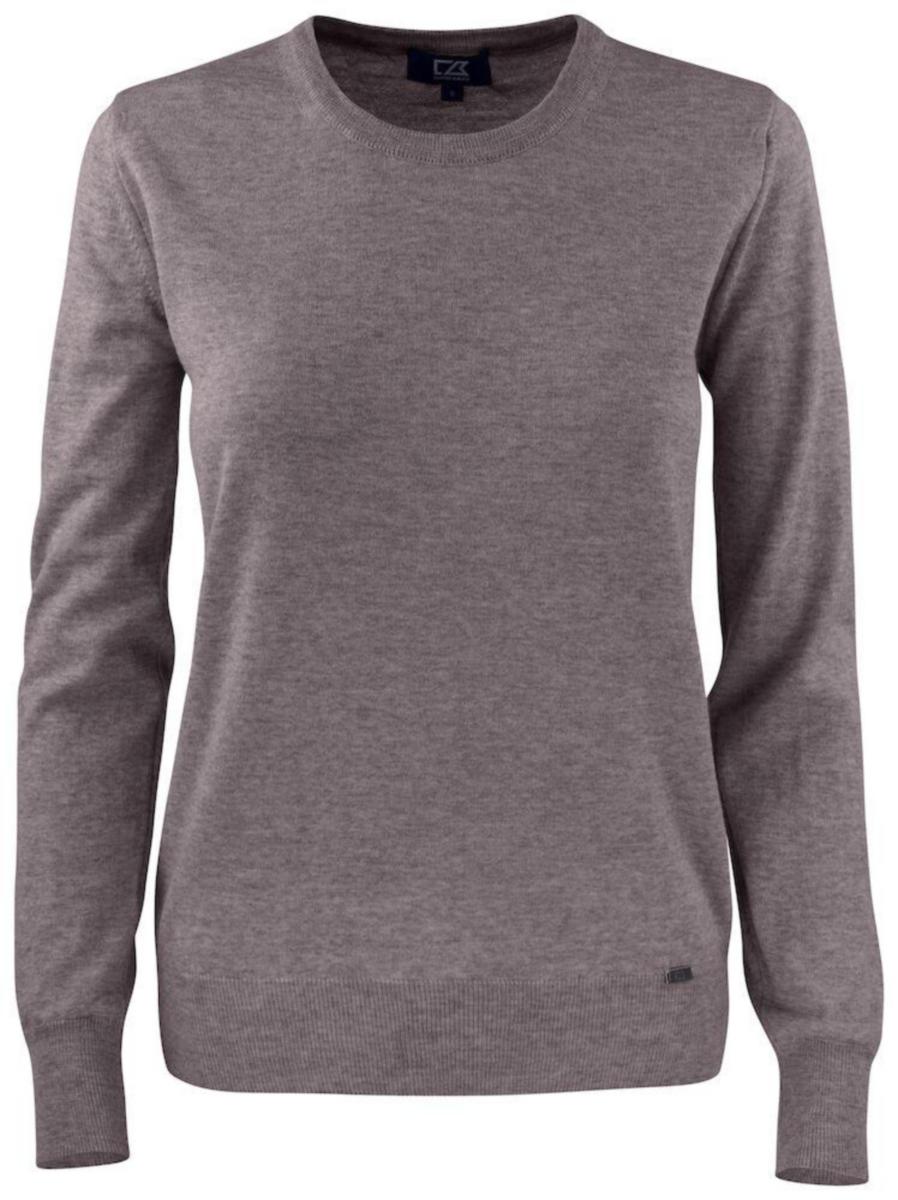 Strikkegenser dame C&B Kennewick - Strikkegenser dame C&B Kennewick brun melange str XS
