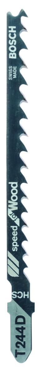 Stikksagblad Bosch T 244 D HCS - Stikksagblad T 244 D Bosch Speed for Wood 5pk