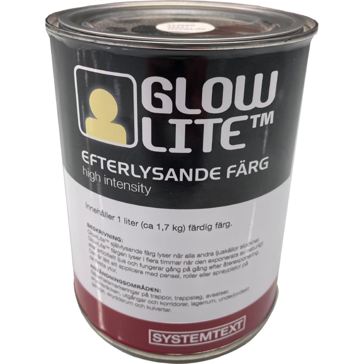 Maling Systemtext GlowLite™ etterlysende farge - Maling GlowLite selvlysende Systemtext 1 liter