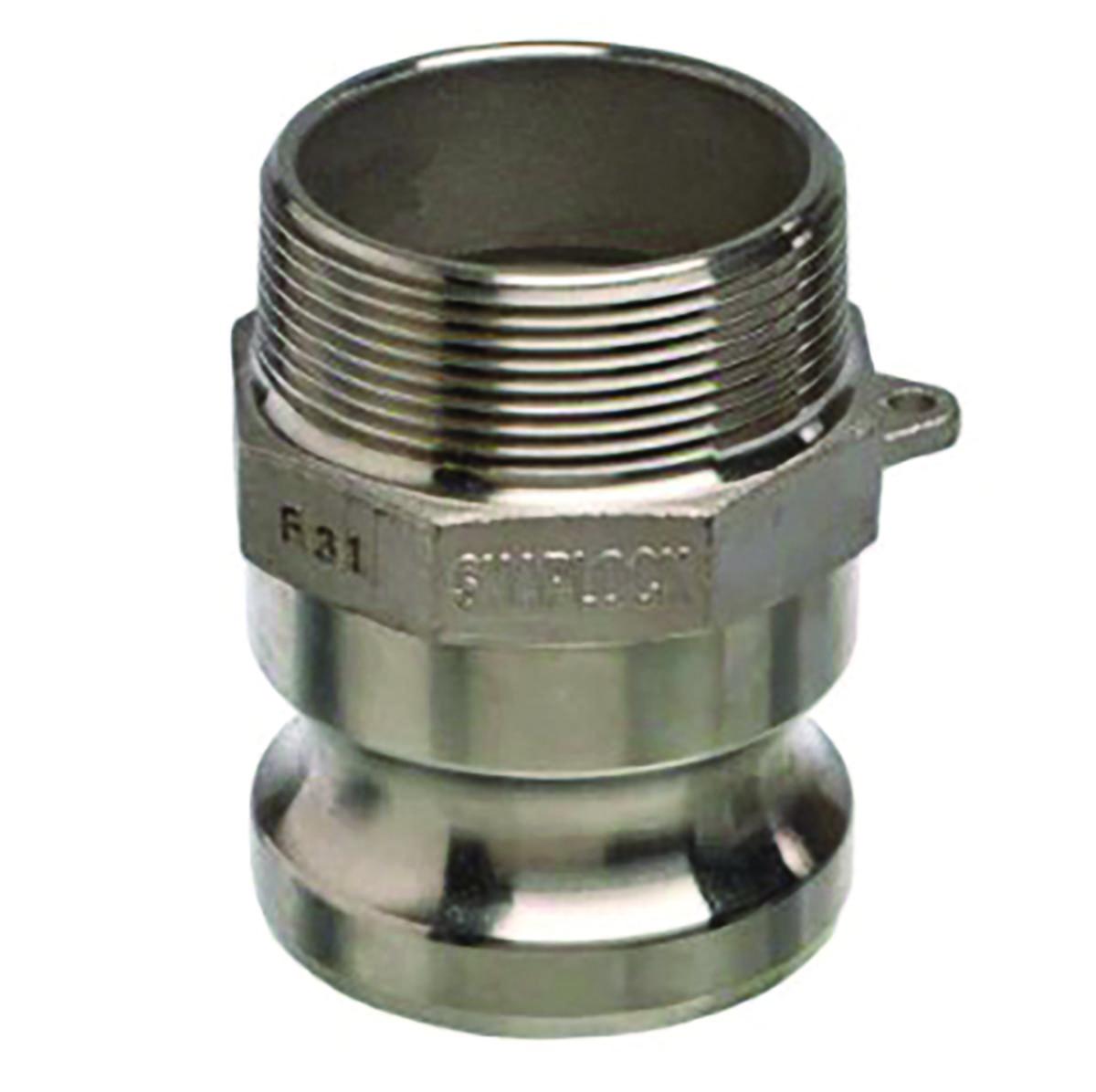Camlock F kupling utv. gjenger syrefast stål - 1" Camlock F kupling utv. gjenger BSP syrefast