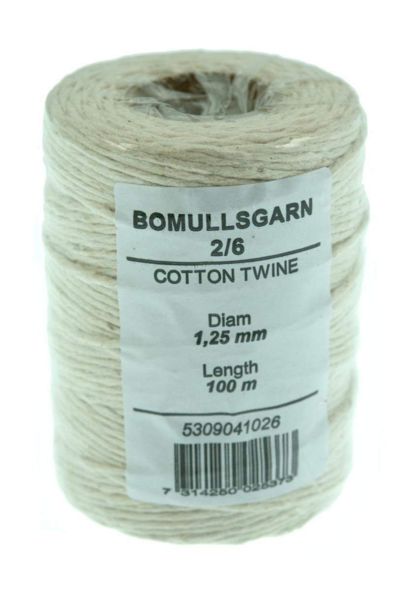 Bomullsgarn Poly Produkter 2/6 100 - Hyssing bomull Polyprodukter 2/6 100gr hvit
