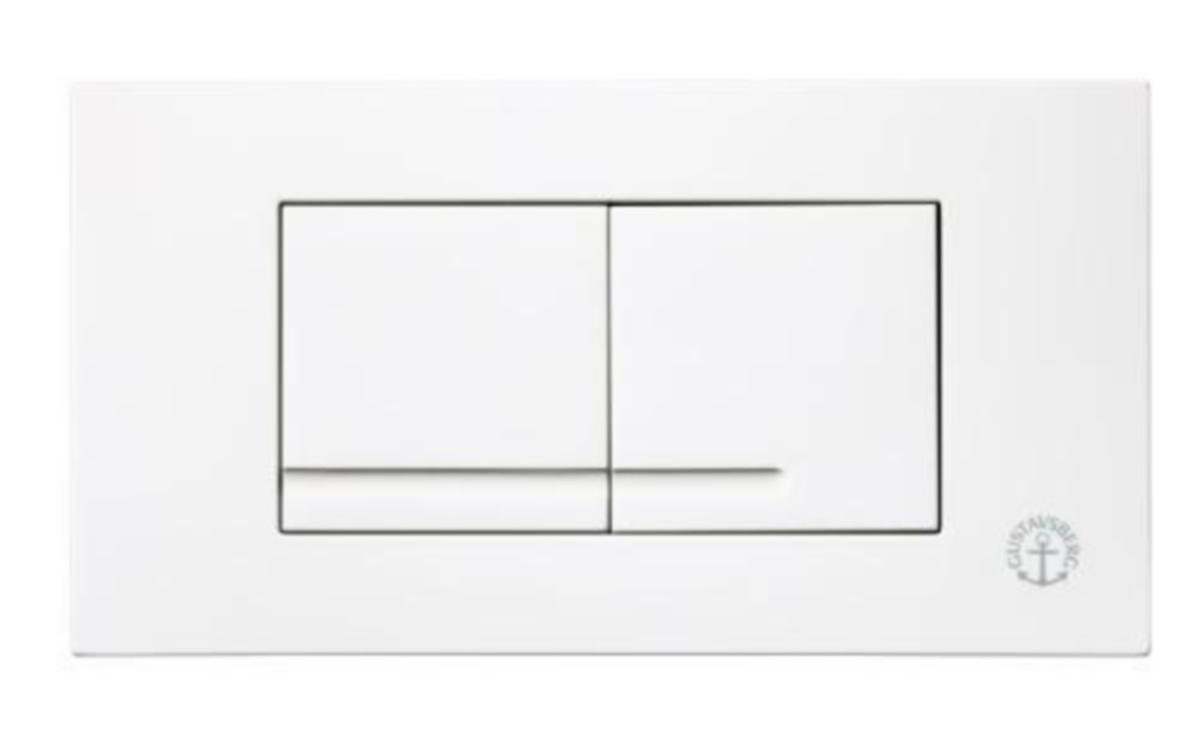 Betjeningsplater Triomont XT, Gustavsberg - GB Triomont XT betj.pl hvit mekanisk. dobbelspyl