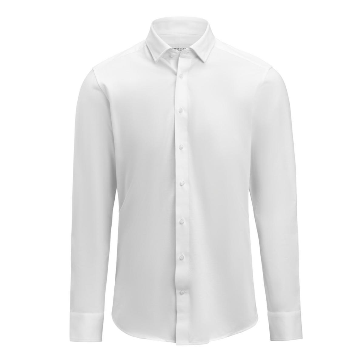 Skjorte J.H&F YB57 King Knit Regular - Skjorte J.H&F YB57 King Knit Regular hvit str S