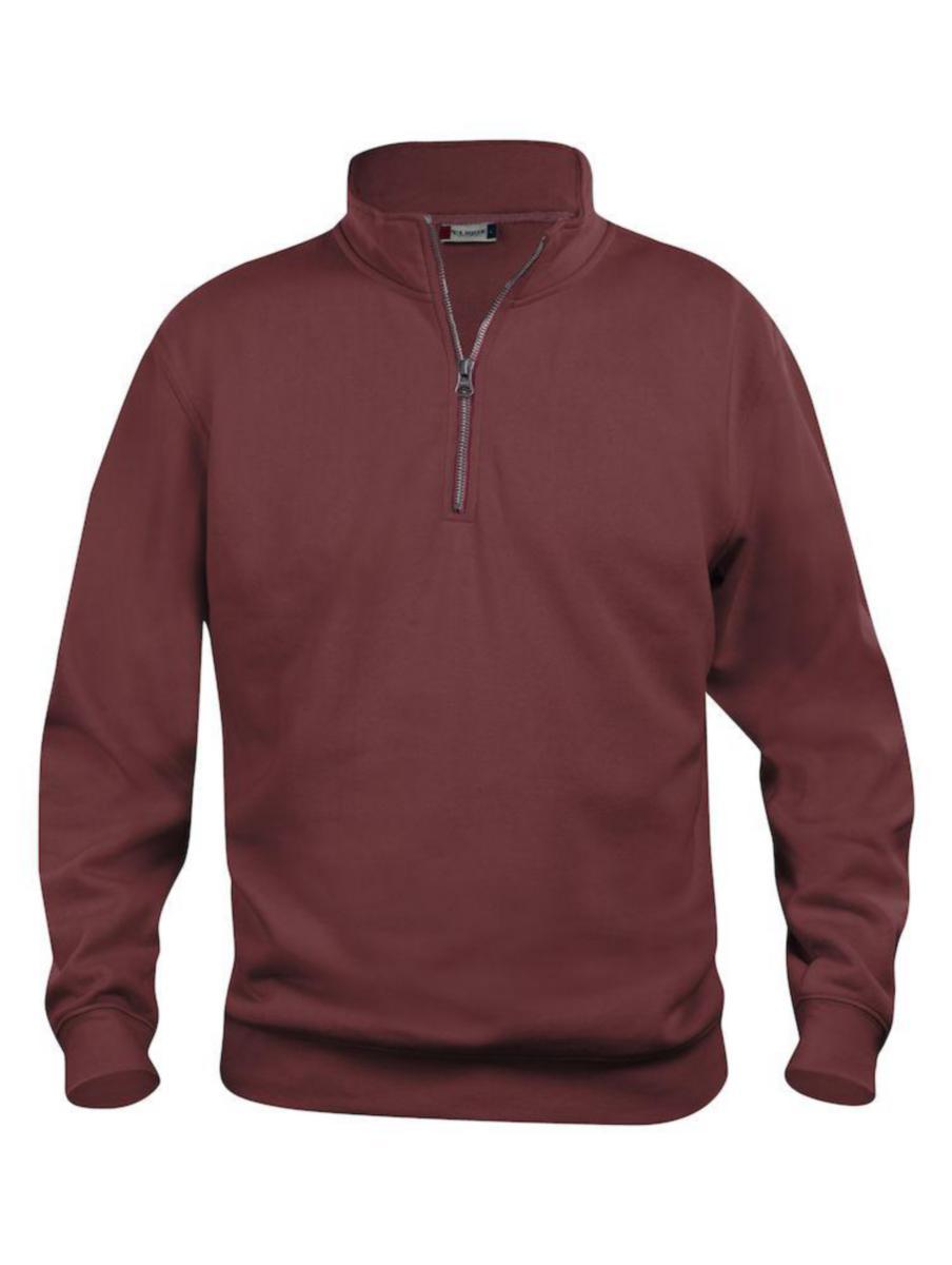 Collegegenser Clique™ Basic Half Zip - Collegegenser med zip Clique Basic burgunder str M