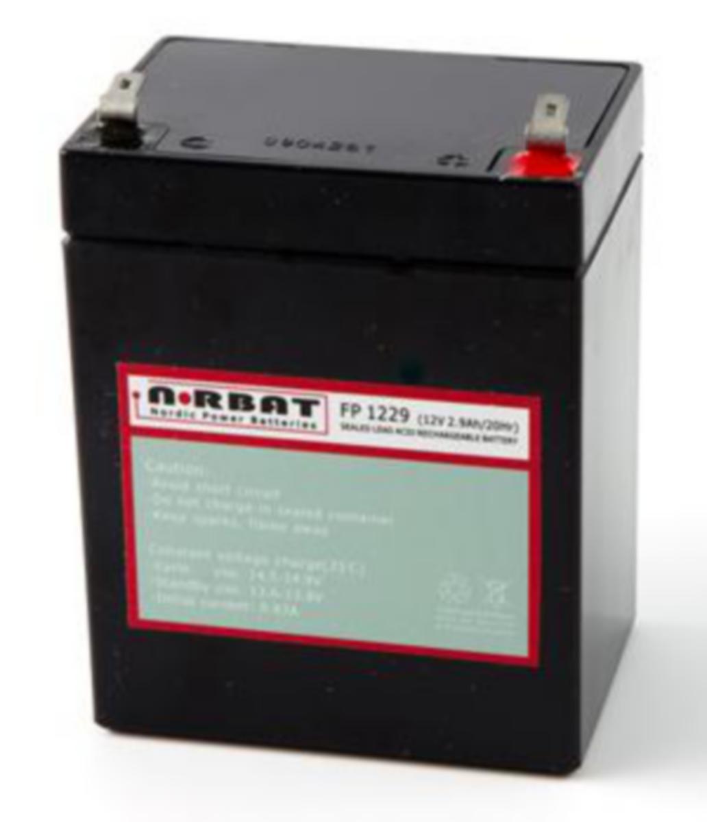 Blybatteri FP NorBat AGM - Blybatteri FP1229 12V 2,9Ah NorBat FP1229