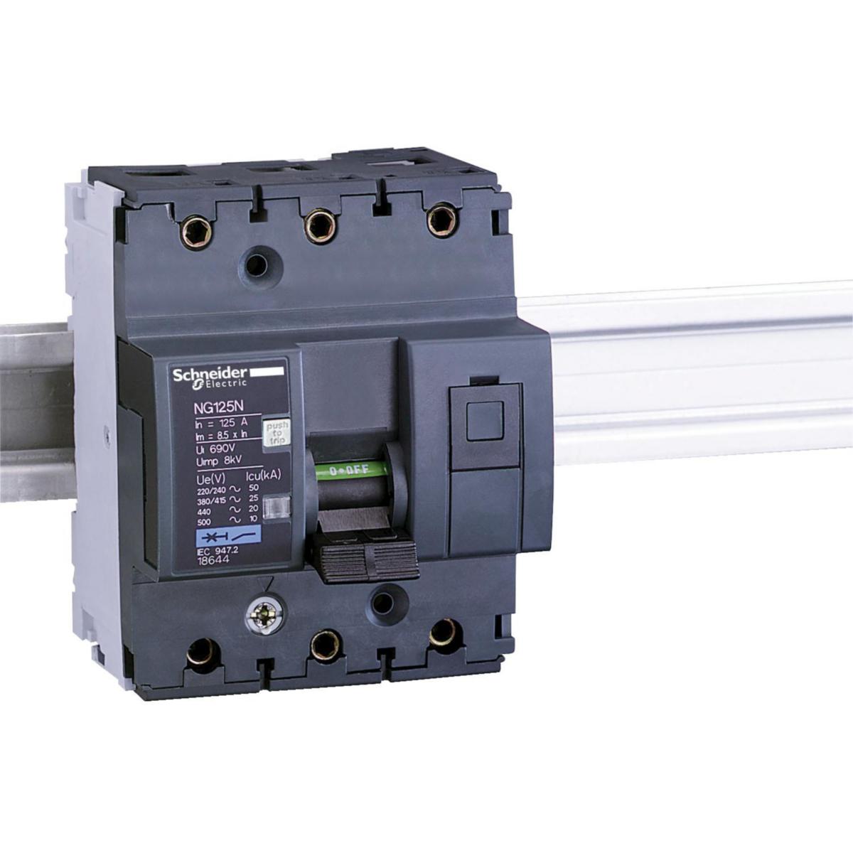 Modulære effektbrytere Schneider NG125N/C - NG125N/C 125-3 Modulær Effektbryter