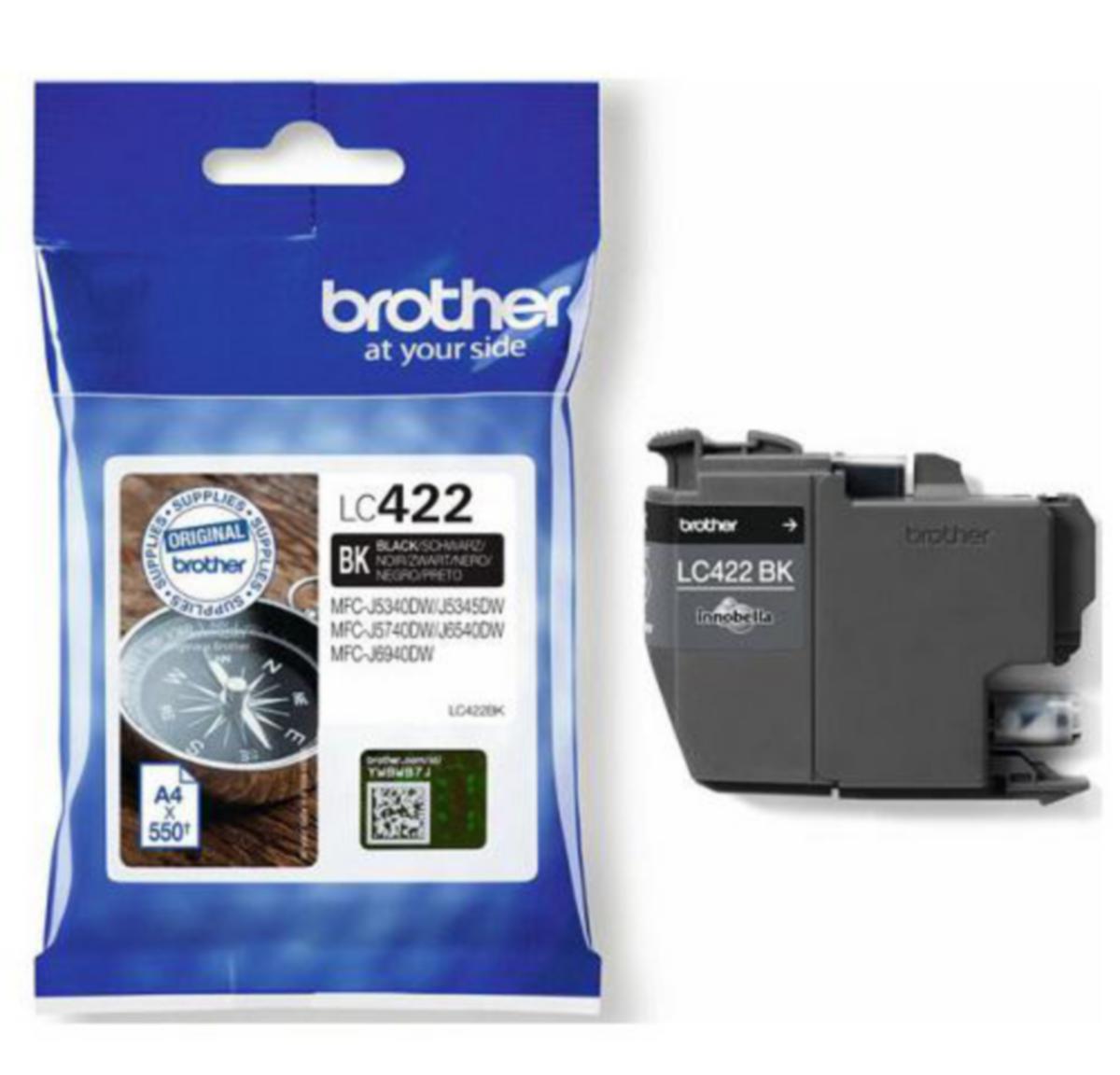 Blekk LC422BK Brother svart - Blekk LC422BK Brother svart