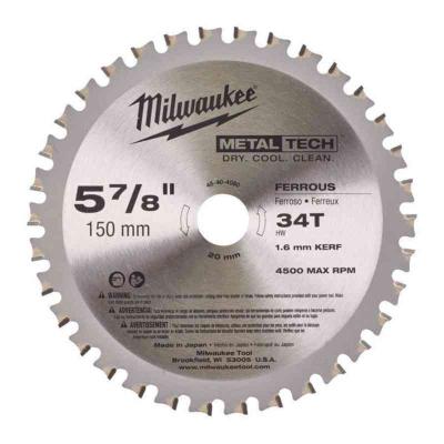 Sirkelsagblad for stål metall Milwaukee Ø150X20X1.6mm 34T