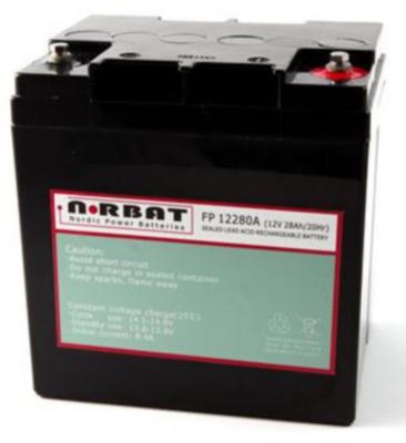 Blybatteri FP12280 A 12V 28Ah NorBat FP12280AT8