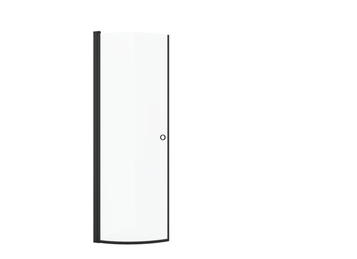 Dusjdør Vivo buet svart/klar, a-collection - a-coll Vivo dusjdør buet B80 svart/klar sikk.film easy cl.