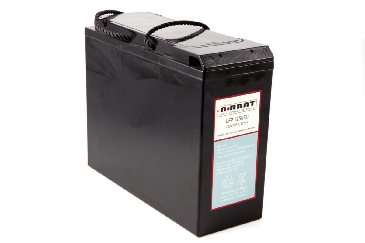 Blybatteri LFP NorBat AGM - Batteri LFP1250EU 12V 50Ah NorBat LFP1250EU