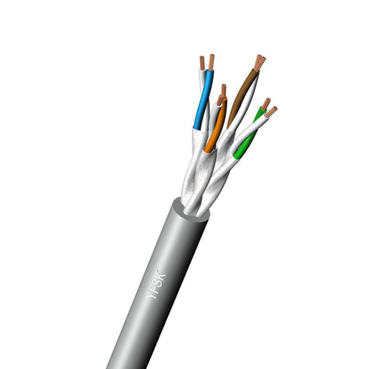 Signalkabel Nexans parvis skjermet (studiokabel) - Signalkabel YFSK 2-par 0.5 trm 