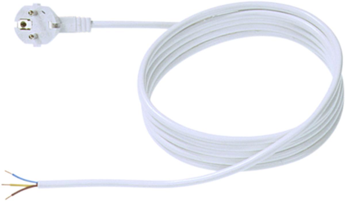 Nettledning Bachmann H05VV-F - Nettledning H05VV-F 3G1,0mm² -3m -Hvit