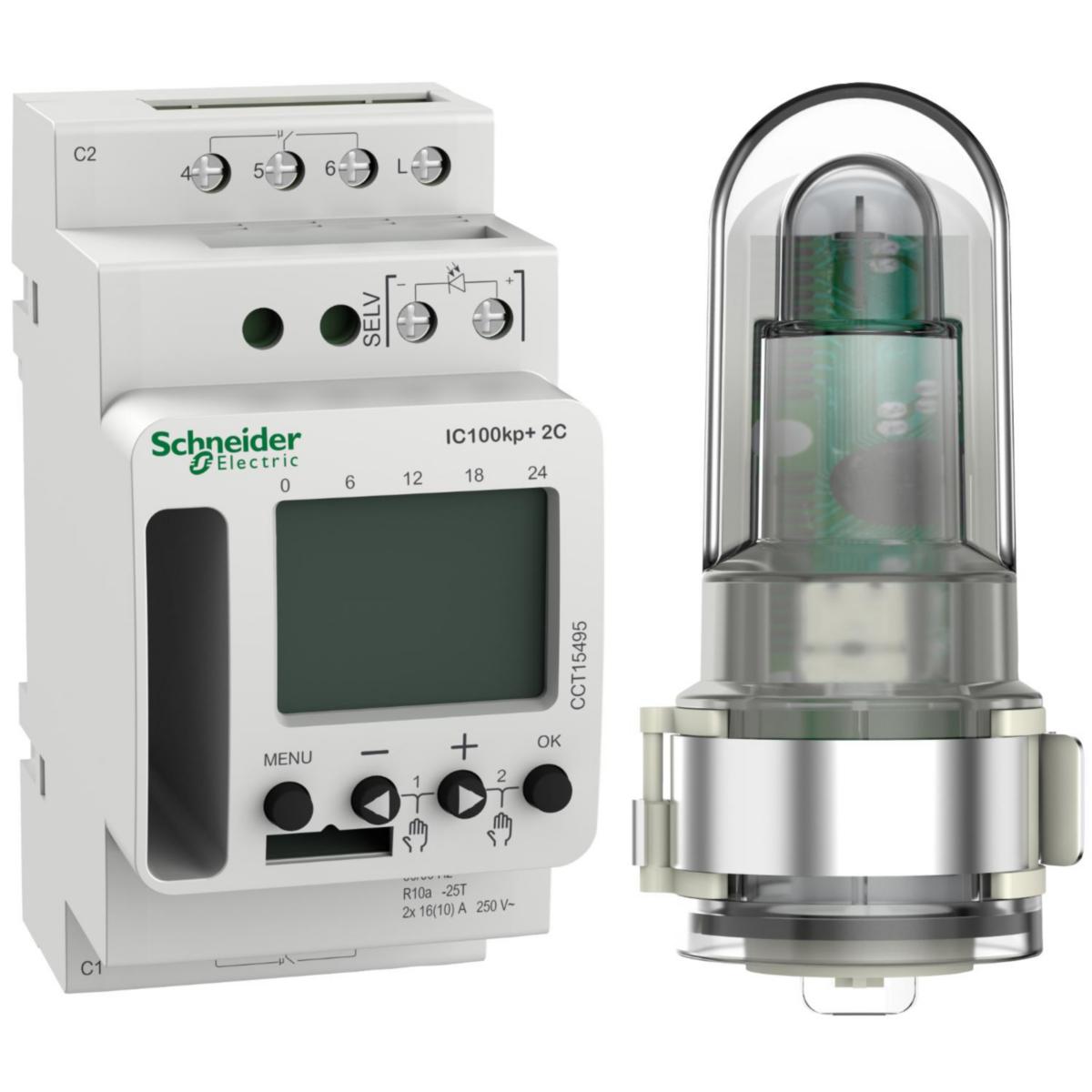 Skumringsrelè Schneider - IC100kp+ 2k SMART skumr.rele