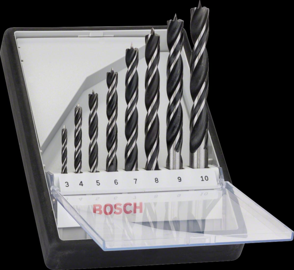 Trespiralborsett Bosch tre - Borsett trespiral Robust Line Bosch 3-10mm 8pk
