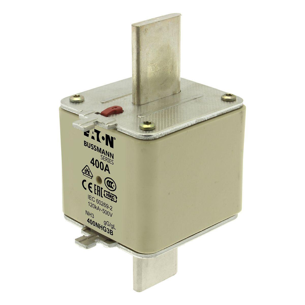 NH-3 Eaton 500V - NH-sikr. 500V gG/gL str.3 NH FUSE 400AMP 500VgG3DUAL IND