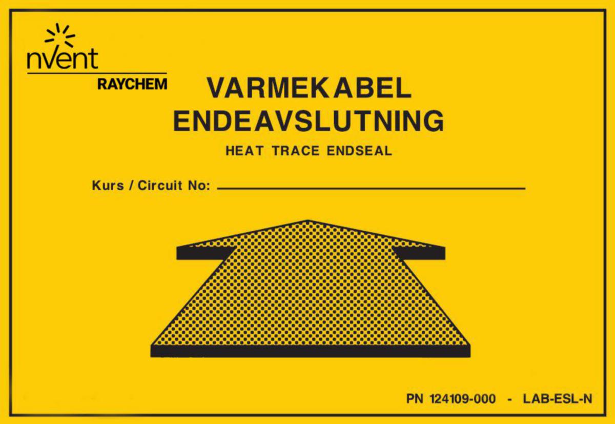 Merkeskilt Raychem - RAYCHEM MERKESKILT ESL-N