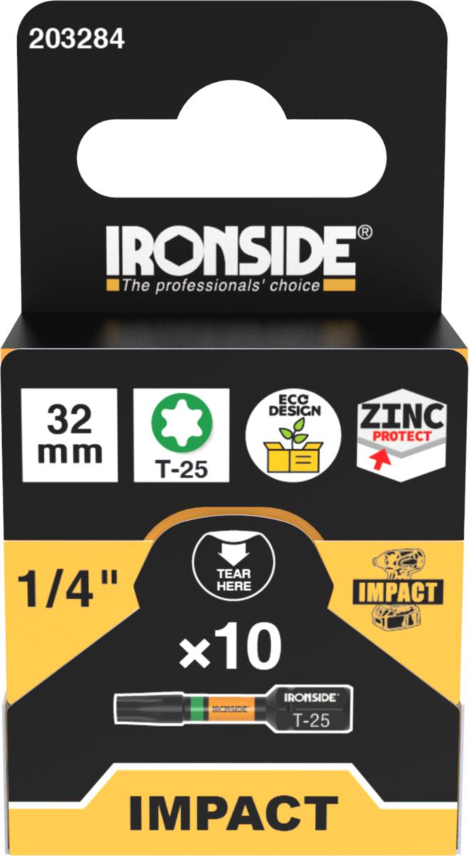 Kraftbits Ironside Torx 10pk - Kraftbits Impact TX25 Ironside 32mm 10pk 203284