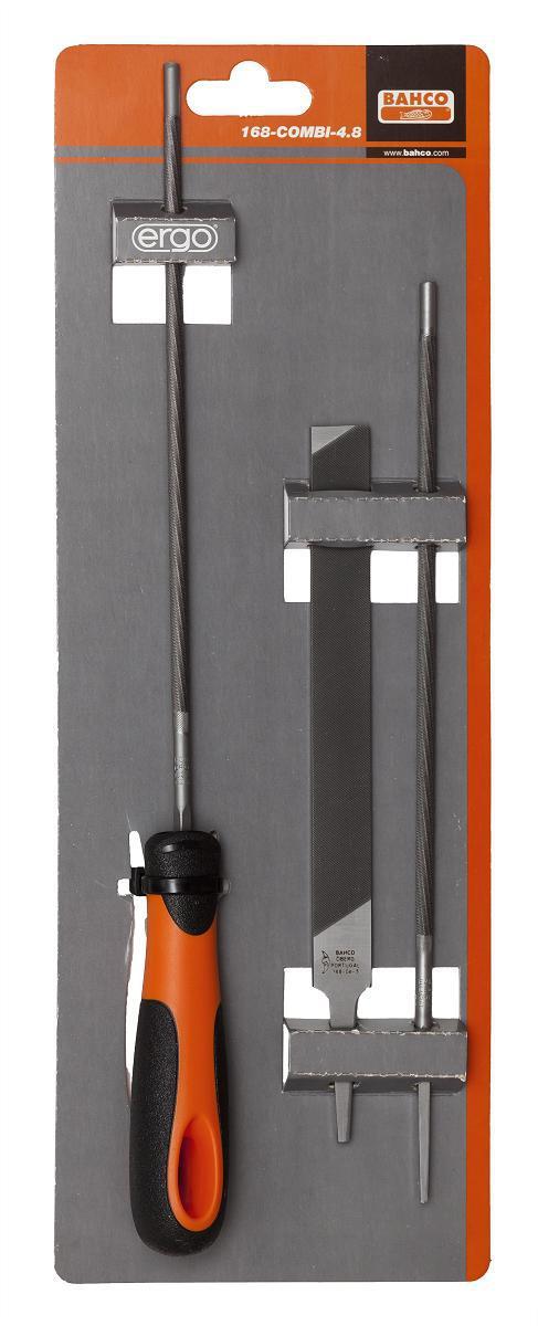 Sagkjedefilsett Bahco 3 168 4.0 - Sagkjedefilsett 168-Combi Ergo Bahco 200XØ4.0mm 3 deler