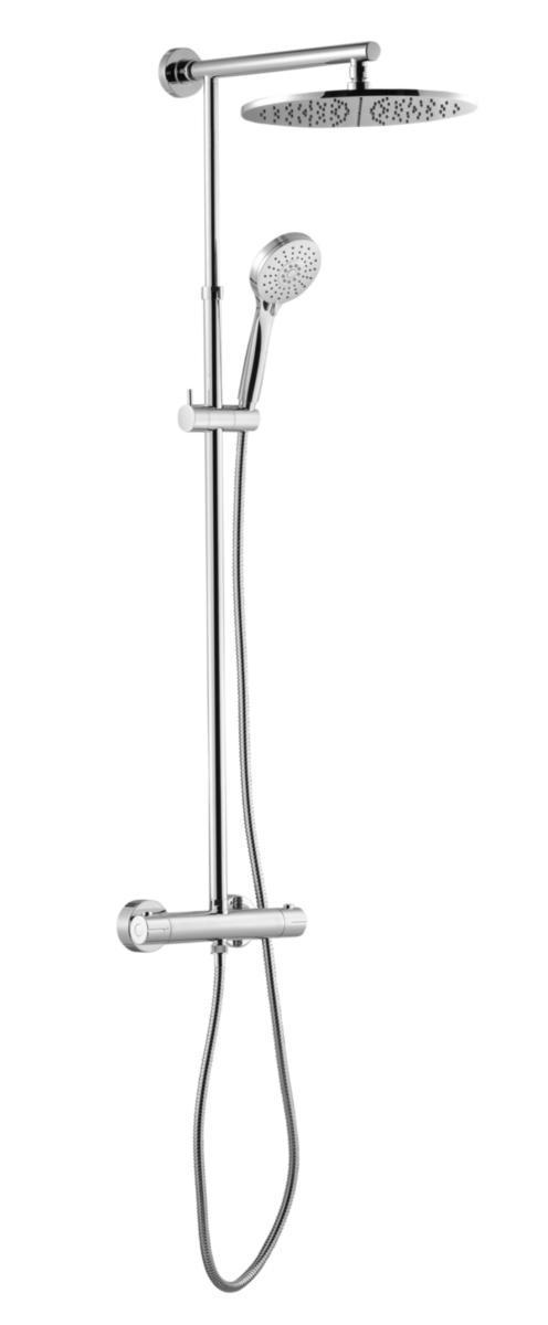 Takdusjpakke Azur Ø300 med termostat, a-collection - a-coll Azur takdusjpakke Ø300 krom m/termostat