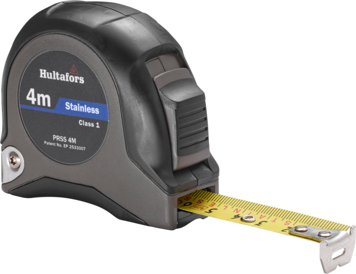 Målebånd Hultafors PRSS - Målebånd stål PRSS 4m Hultafors 4mX19mm kl.1