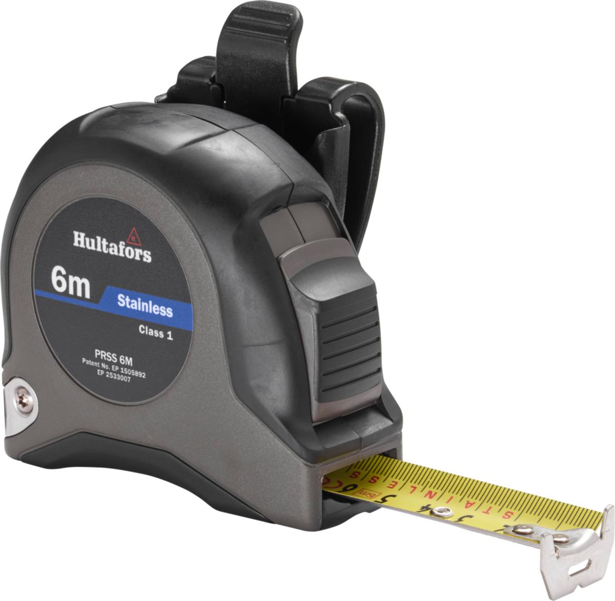 Målebånd Hultafors PRSS - Målebånd stål PRSS 6M Hultafors 6mX25mm kl.1