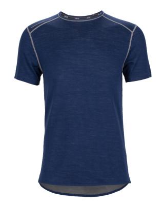 T-skjorte BS Majavatn 2L Merino blå str L