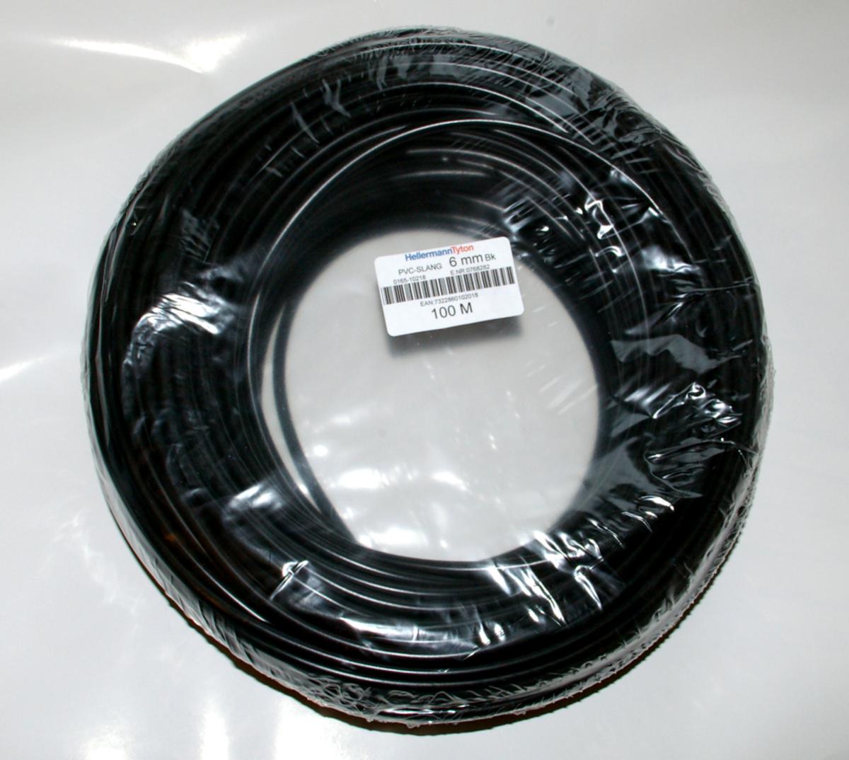 Islolasjonsstrømpe PVC - PVC slange 6mm Svart 100m