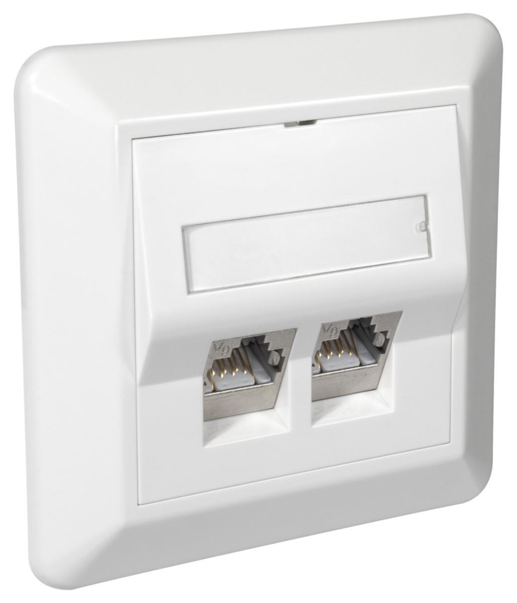 Uttak RJ45 Cat 6A RS vinklet Sohome - Uttak 2xRJ45 Cat6A RS vinklet