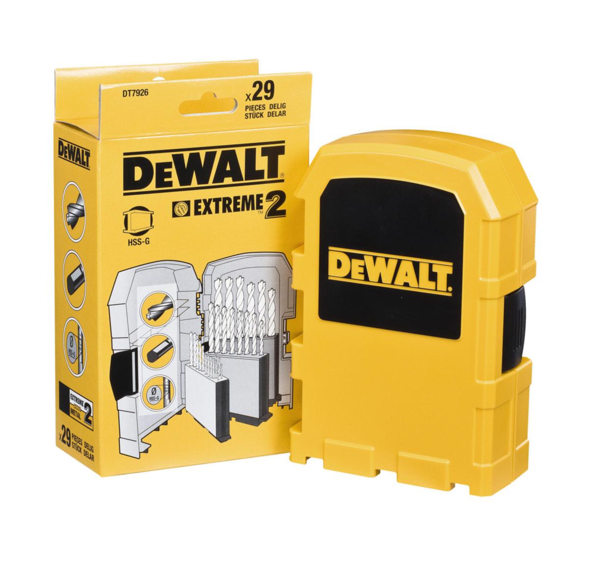 Borsett Dewalt Extreme DT7926 - Borsett metall DT7926 Extreme2 DeWalt Tough Case 1-13mm 29pk