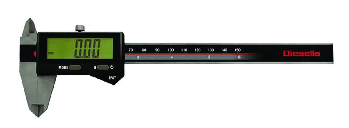 Skyvelære digitalt Diesella 0-300 IP67 - Skyvelære digital IP67 Diesella 0-300mm 60mm kjefter