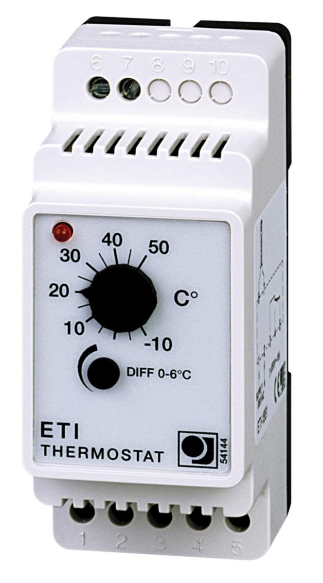 Termostater Micro Matic/Function ETI u/føler - OJ1066 ETI-1221 termostat 10-110 Gr.C.