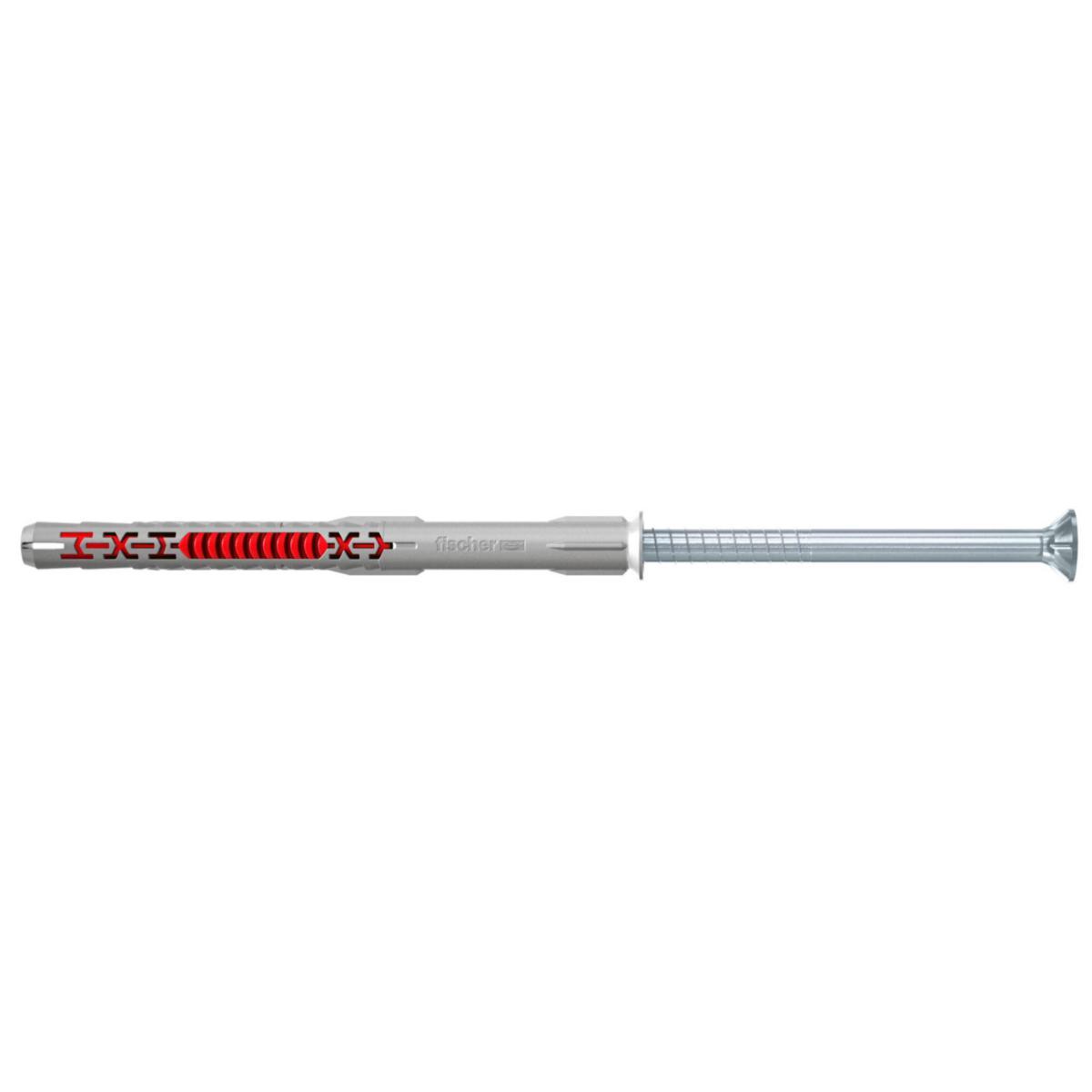 Fasadeplugg fischer DuoXpand med skrue elforzinket - Fasadeplugg Duoxpand 10X100 EZ skrue elforz SH TX fischer 50