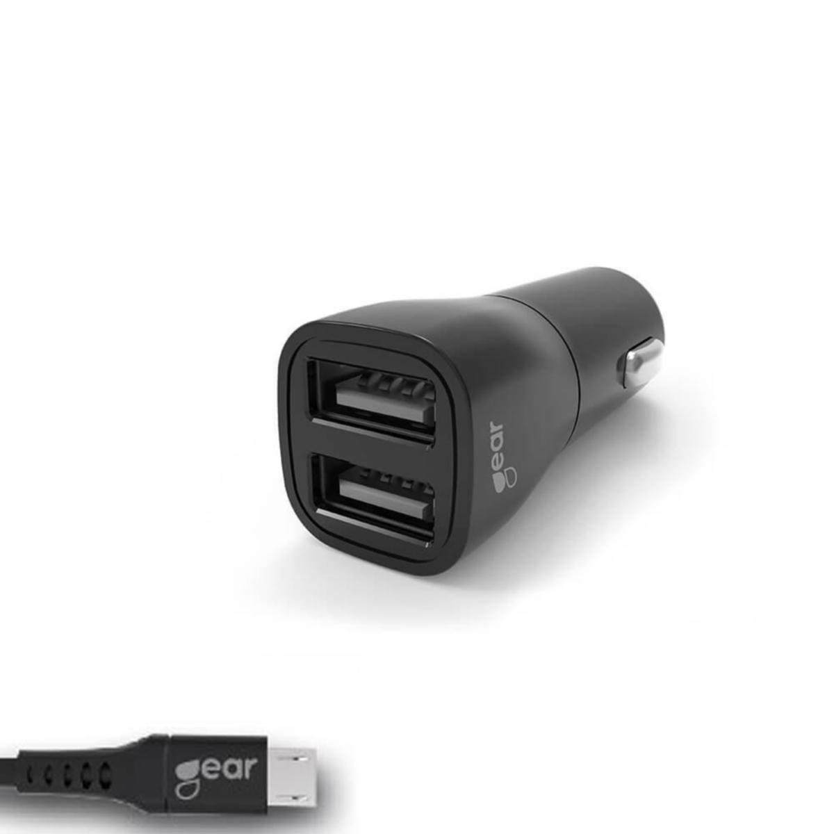 Gear lader - GEAR Lader 220V 2xUSB-C White PD 60W (PD 30W+PD30W)