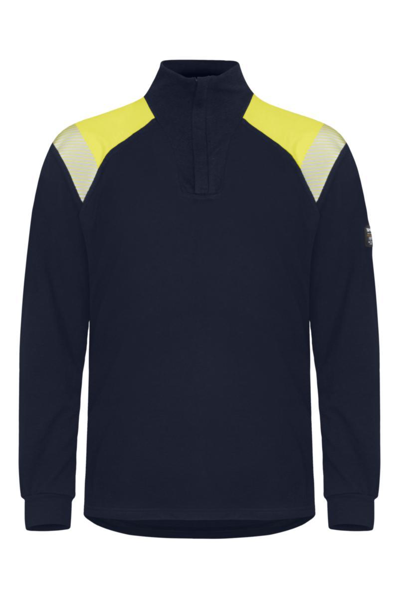 Genser Zip Tranemo 6361 Multinorm mar/gul - T-skjorte l.erm zip Tranemo 6361 Multinorm mar/gul str M