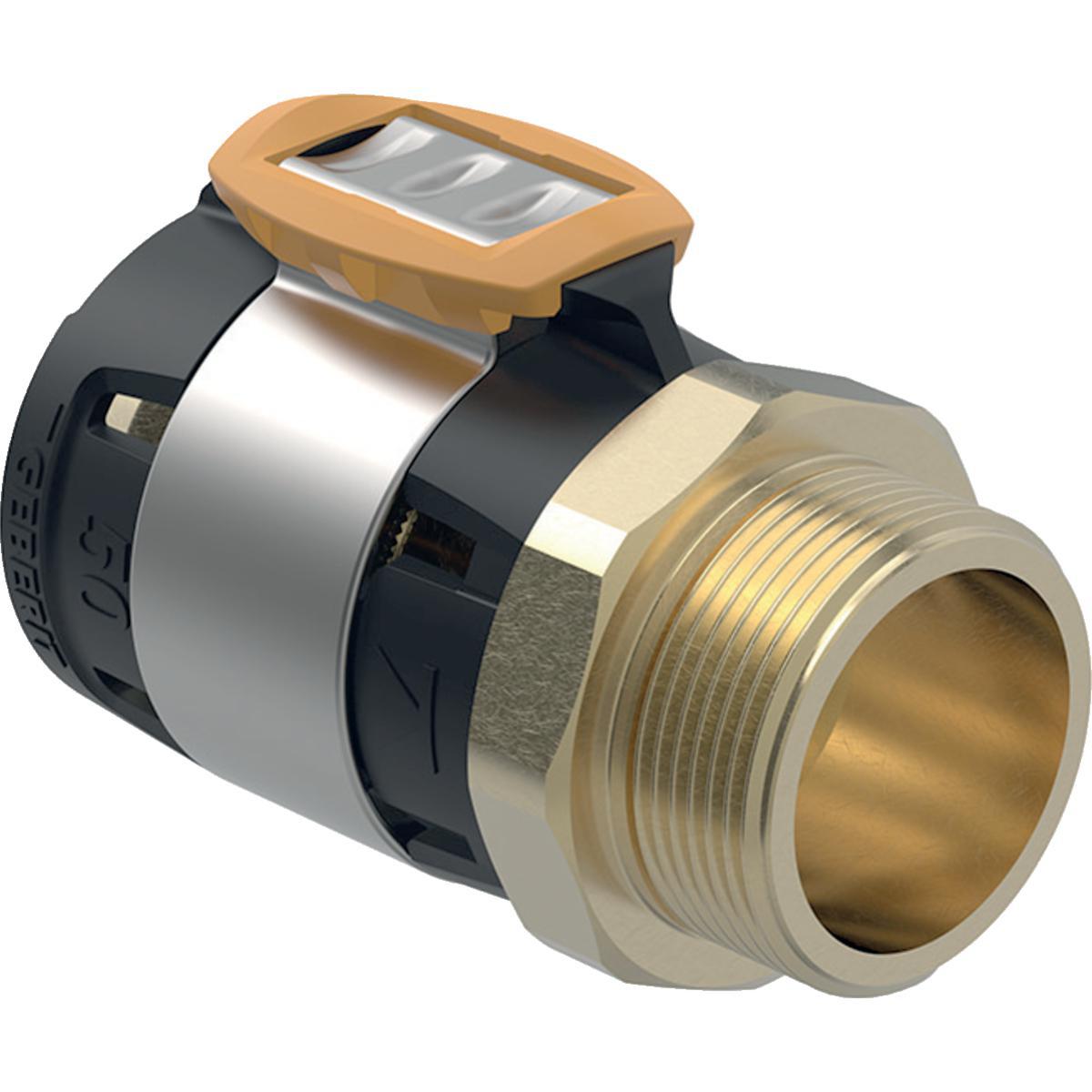 Adapter med utvendige gjenger FlowFit, Geberit - 63 x 2" FlowFit adapter 620.306.00.1