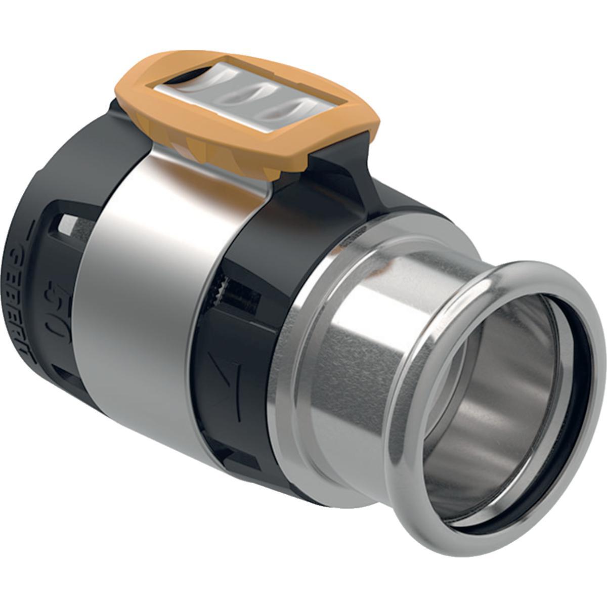 Adapter til Mapress FlowFit, med Mapressmuffe, Geberit - 50 mm FlowFit adapter Mapress Syrefast 620.338.00.1