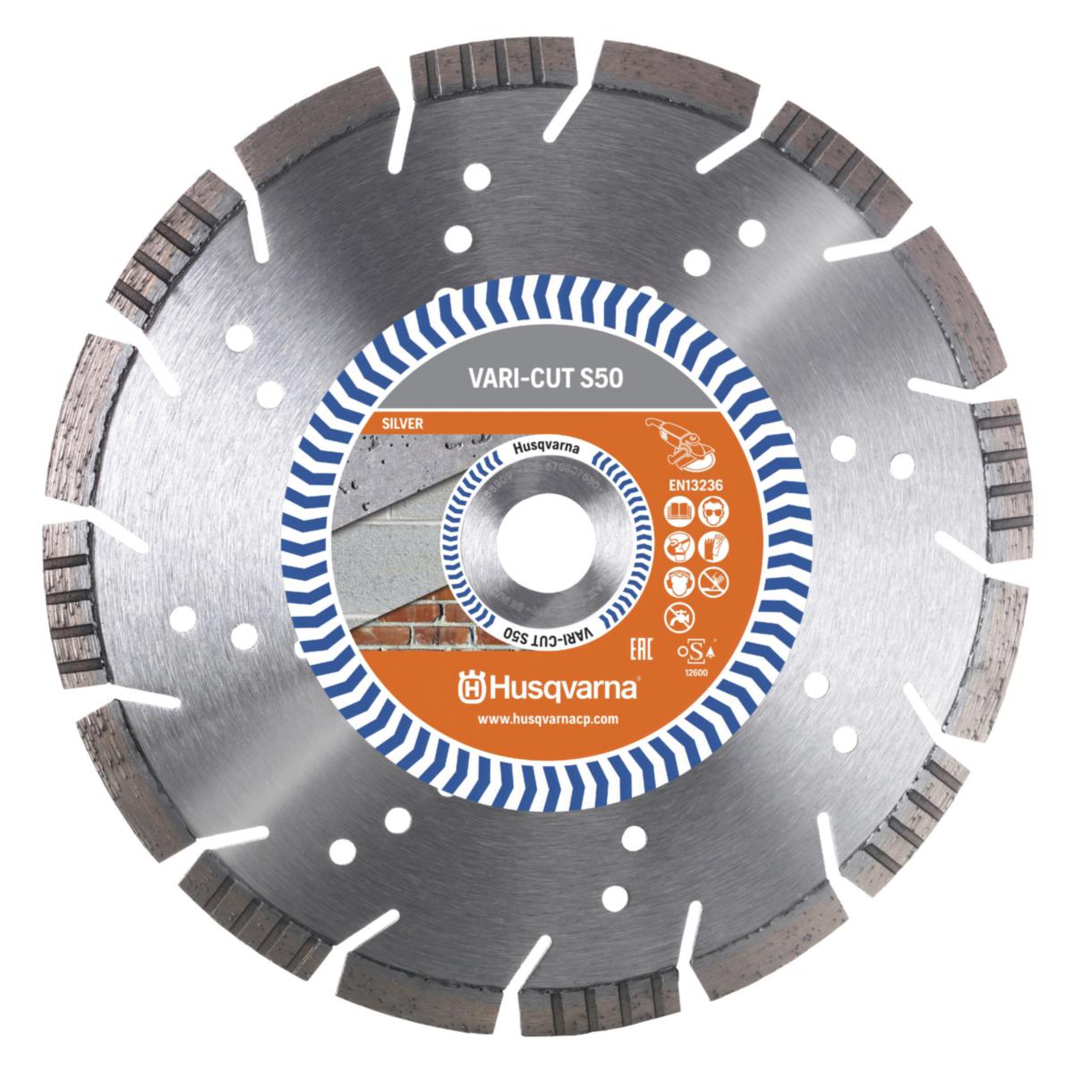 Diamantsagblad Husqvarna S50 Vari-Cut - Diamantsagblad S50 Vari-Cut Husqvarna Ø230x2.6x22.23mm