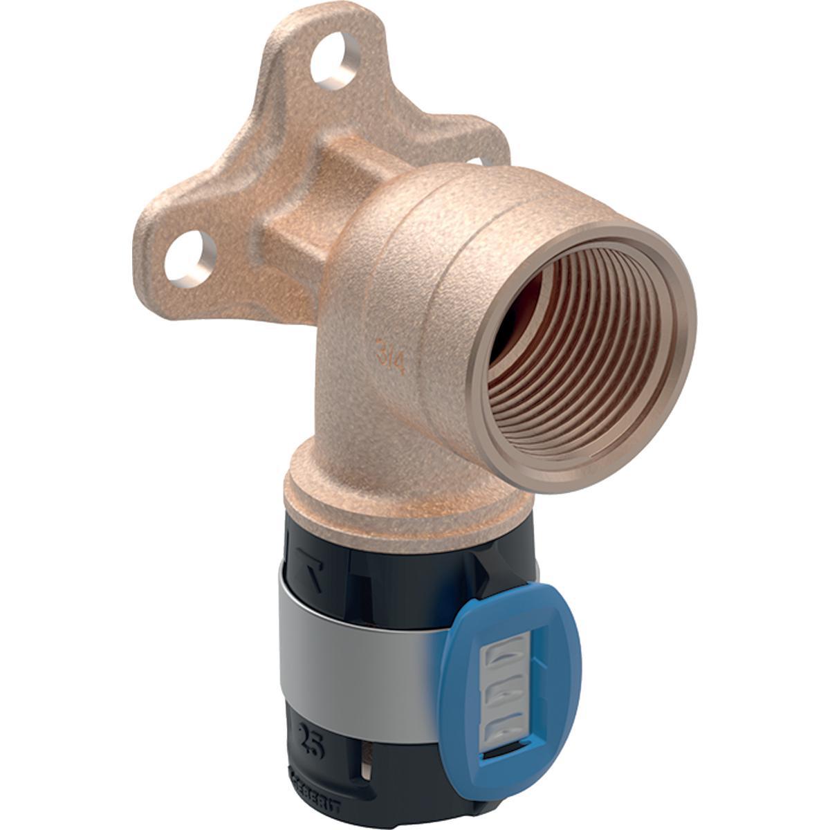Platealbu med innvendig gjenge FlowFit, Geberit - 20x 1/2" FlowFit platealbu 90° med innv.gjenge 620.771.00.1