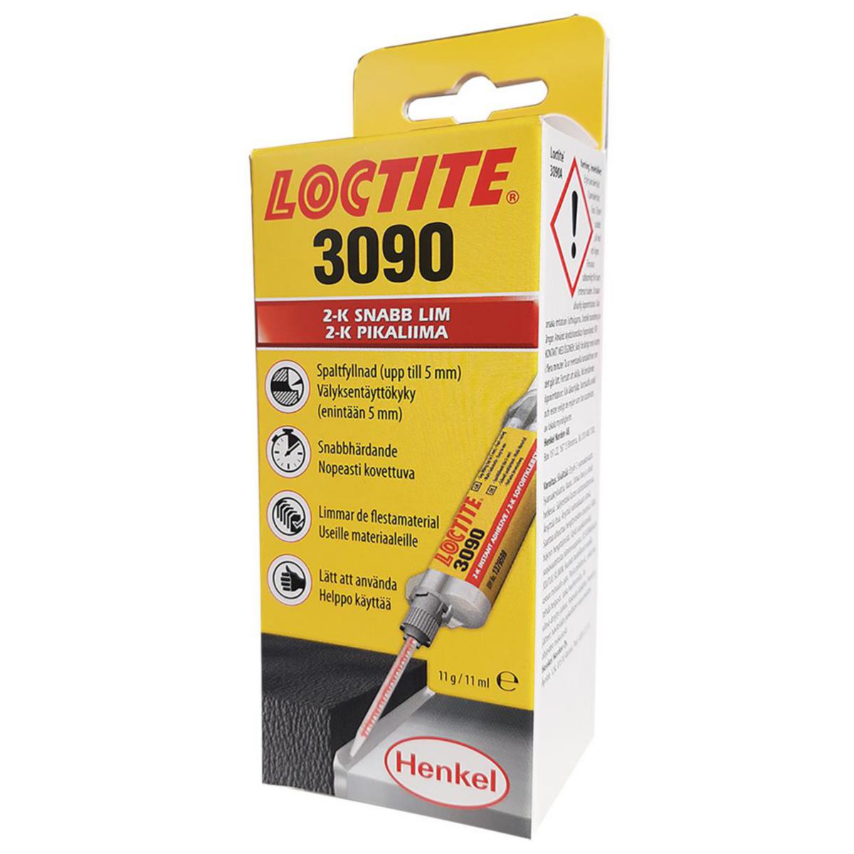 Cyanoakrylatlim Loctite® 3090 - Hurtiglim 3090 universallim Loctite 11g 2-komponent