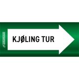 Rørmerking Systemtext "Kjøling Tur" Pil