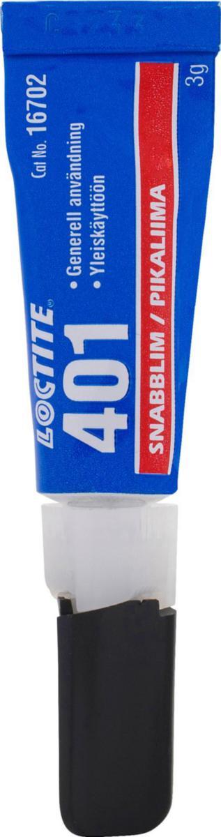 Cyanoakrylatlim Loctite® 401 - Hurtiglim 401 Loctite 3g NSF