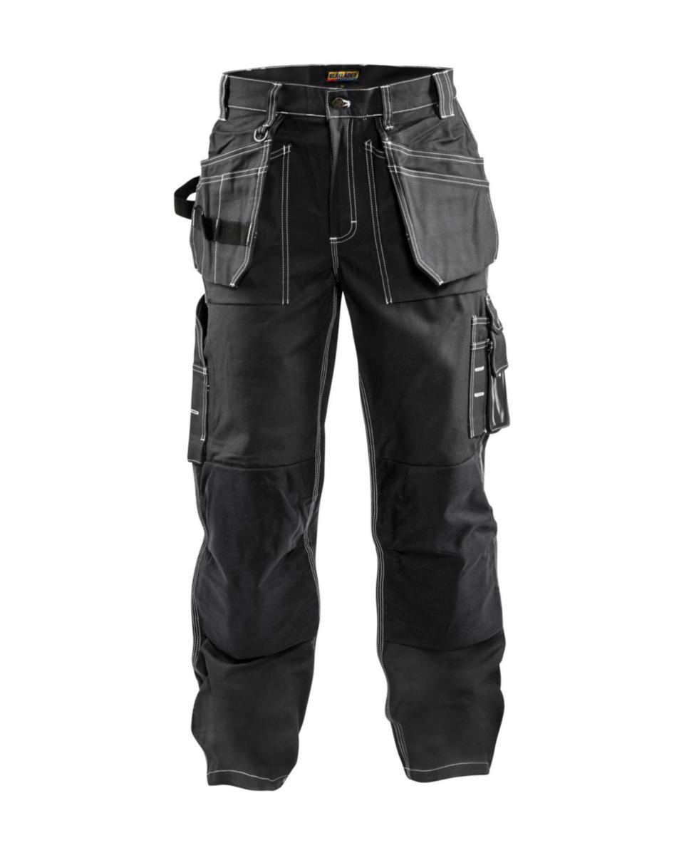 Håndverksbukse Blåkläder 1530 - Håndverksbukse Blåkläder 1530 bomull svart str C46
