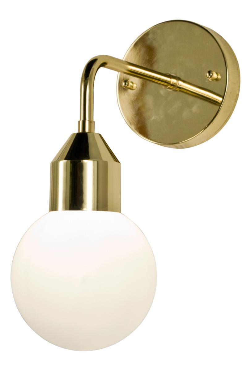 Baderomsarmaturer SCAN lamps FLORENS messing/opal - FLORENS vegglampe messing/opal