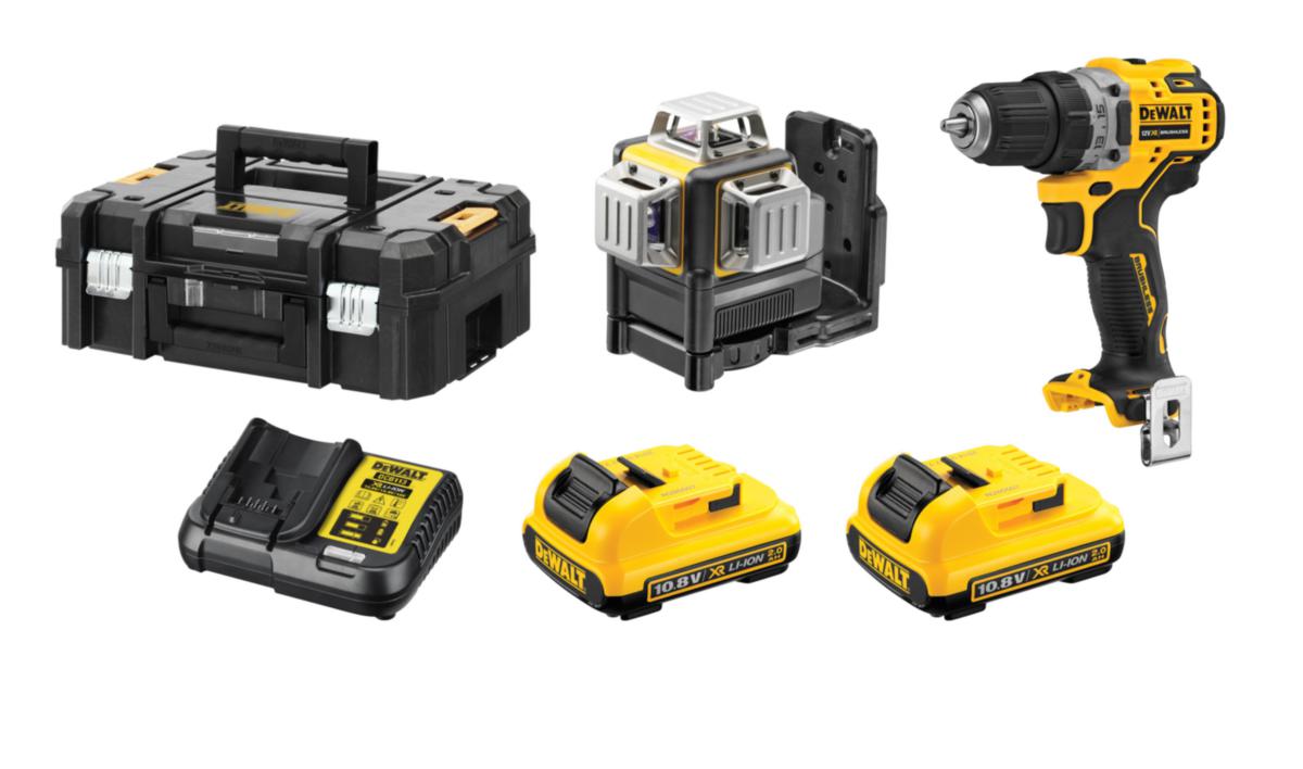 Kombisett DEWALT DCK212D2T - Bor-/ skrutrekker DCK212 DeWalt 12V 2x2.0Ah