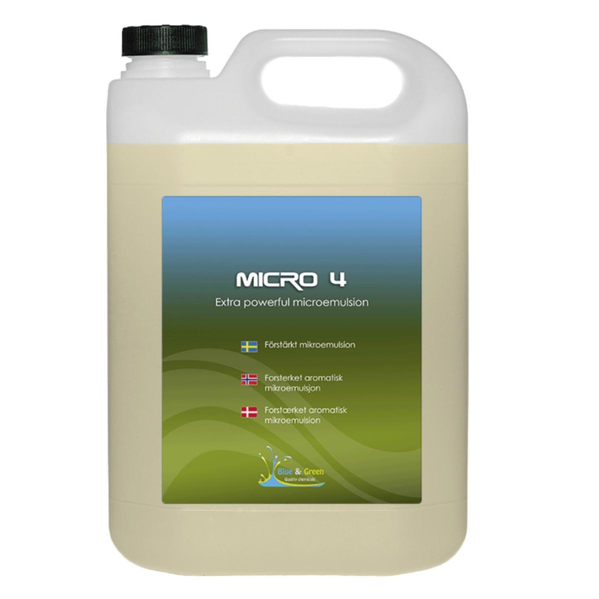 Avfetting- og Rengjøring Micro 4 - Rengjøring/Avfetting Micro 4 BG Alkalisk Mikroemulsjon 5L