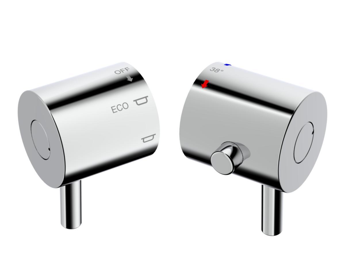 Handicap hendel til termostatbatteri Azur, a-collection - Azur handicap hendel for temp./mengde for badekar, krom