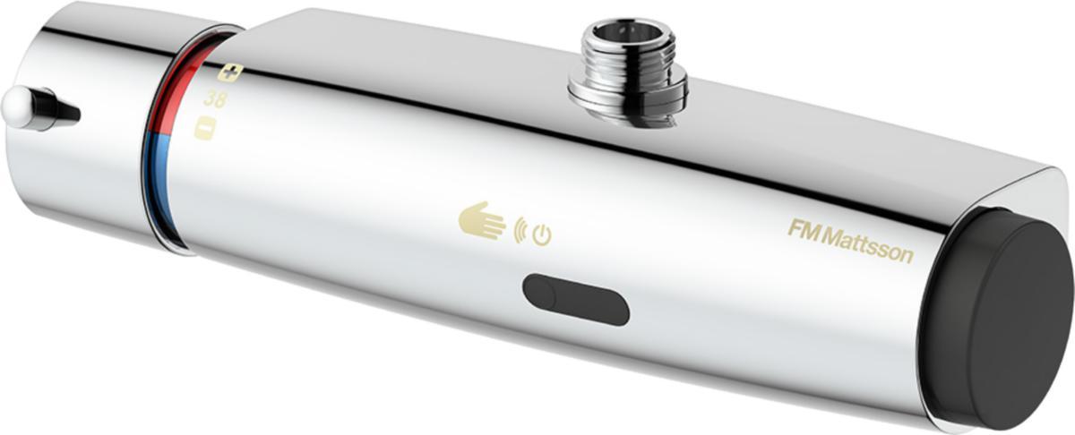 Dusjbatteri FMM Tronic WMS utløp opp batt.drift, berøringsfri - FMM Tronic dusjbatteri WMS utløp opp, batteridrift,